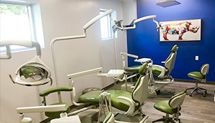 State-of-the-art dental exam room