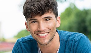 Smiling teenage boy