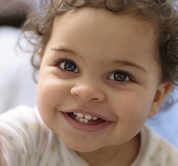 Closeup of smiling toddler